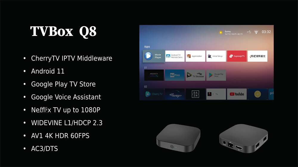 ODM Q8 Amlogic S905y4 ott tv box: Redefining Entertainment Experience