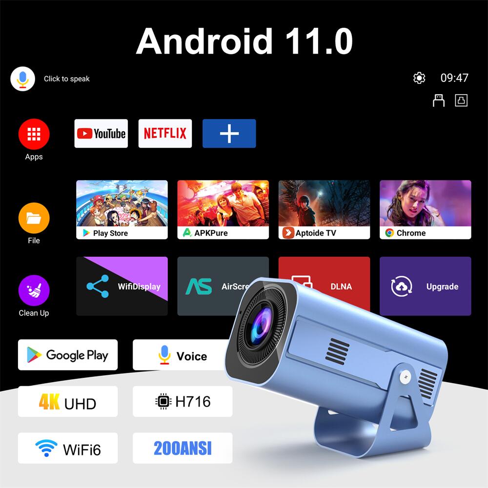 The Future of tv box is Here - H96Max B11 Allwinner H716 android Projector